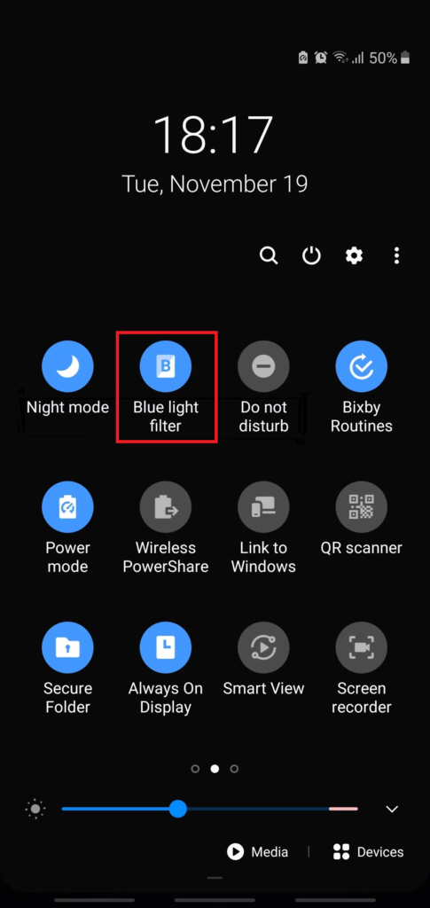 How to automate Blue light filter, Night mode, DND using Samsung One UI