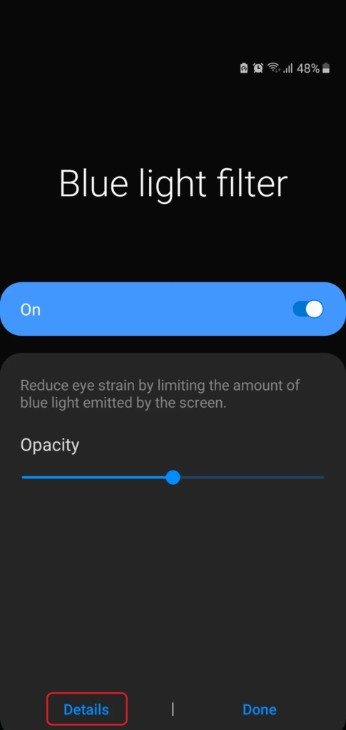 How to automate Blue light filter, Night mode, DND using Samsung One UI