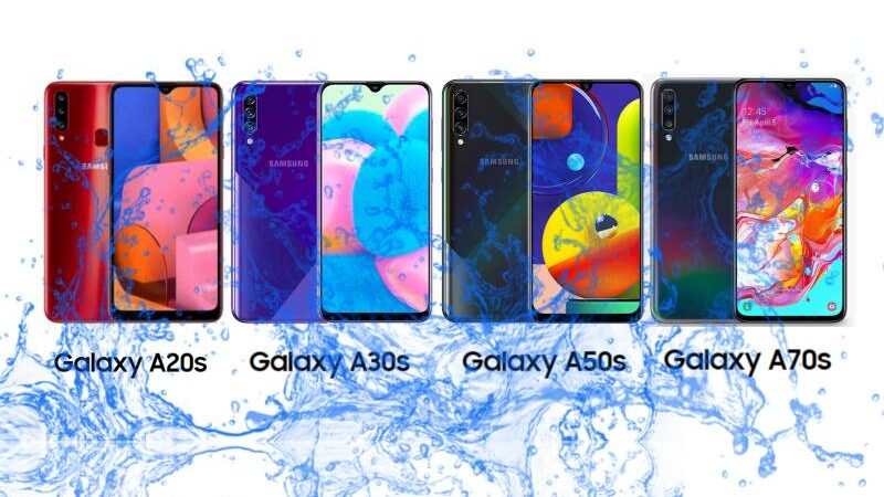 Do Samsung Galaxy A20S, A30S, A50s, and A70s have Waterproof and Dust protection?