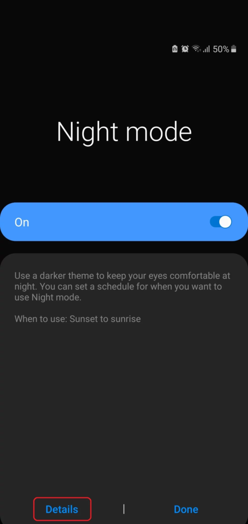 How to automate Blue light filter, Night mode, DND using Samsung One UI