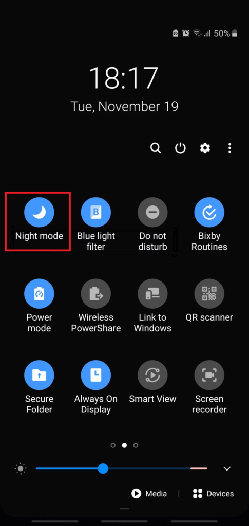 How to automate Blue light filter, Night mode, DND using Samsung One UI