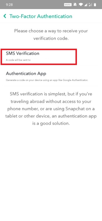 SMS verification