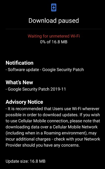 V4.15D November 2019 security patch Nokia 8.1