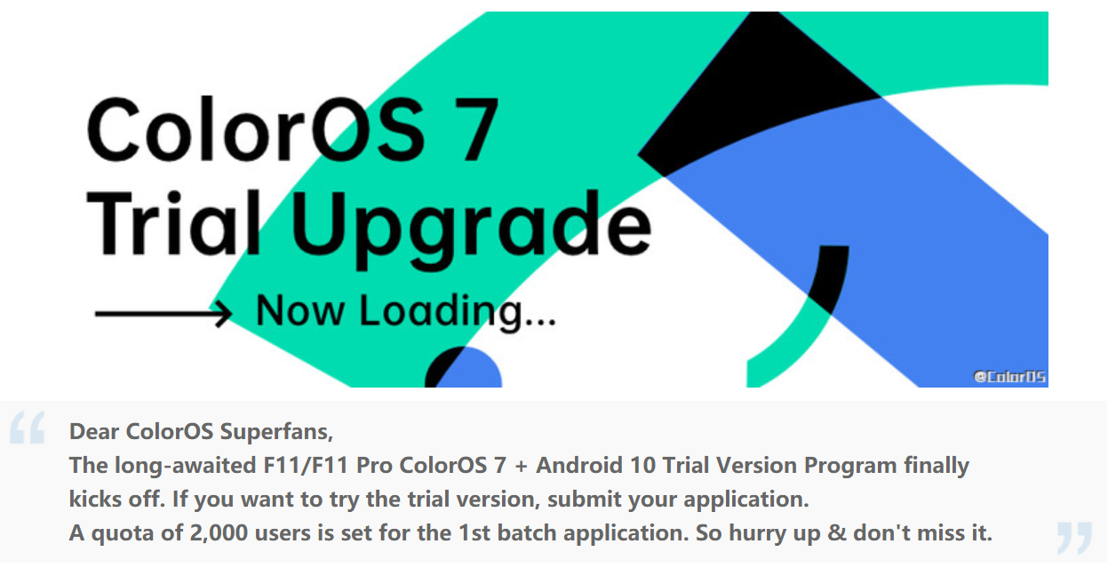 ColorOS 7 Beta for Oppo F11