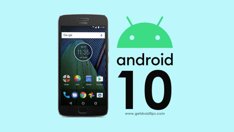 Download and Install AOSP Android 10 Update for Moto G5
