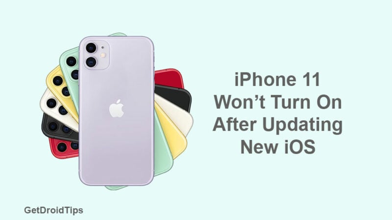 Fix iPhone 11 that won't turn on after new iOS version update