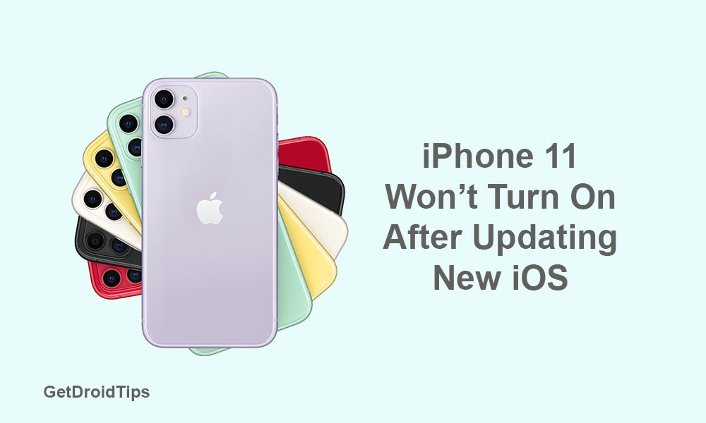 Fix iPhone 11 that won't turn on after new iOS version update