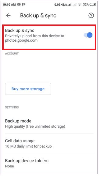 backup google photo