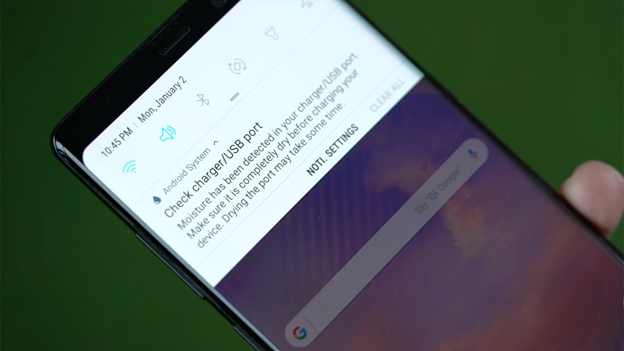 moisture has been detected s8
