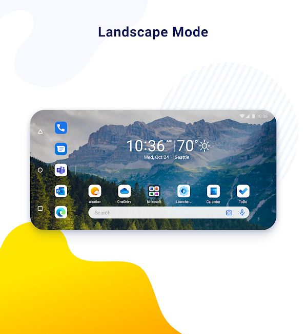 microsoft launcher landscape view