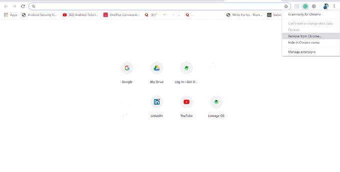  Google Chrome Extensions removal direct method