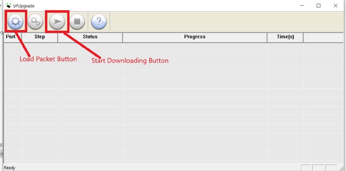 flash firmware using SPUpgrade tool