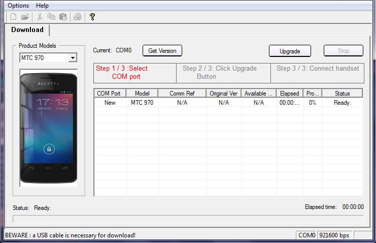 Sugar MTK SP Tool user interface