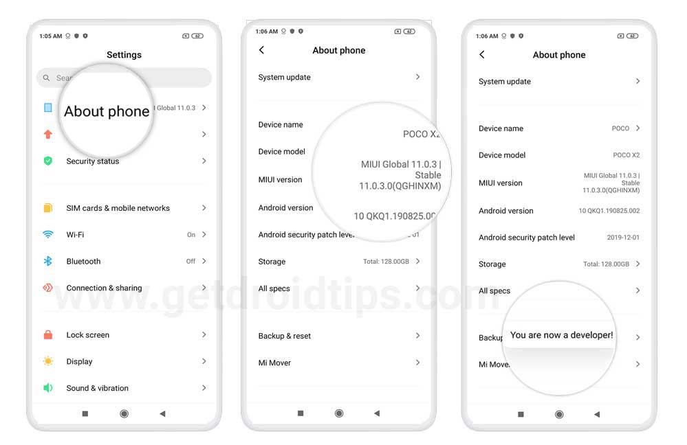 developer options on Xiaomi