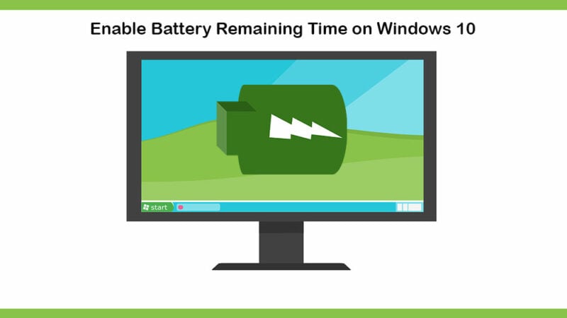 How to enable remaining battery time on Windows 10