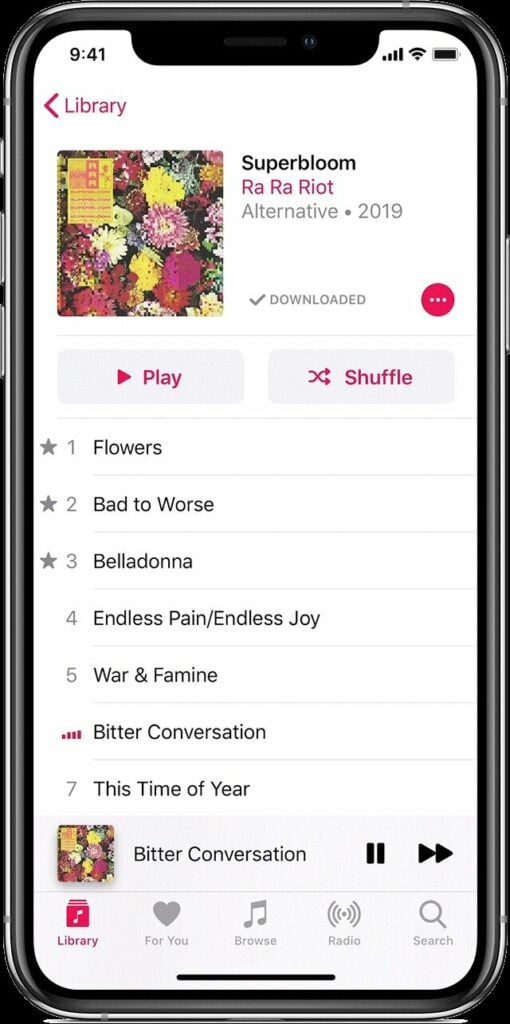 Music App on iOS 13
