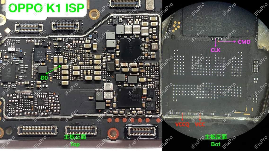 Oppo K1 ISP PinOUT to Hard Reset / FRP Bypass