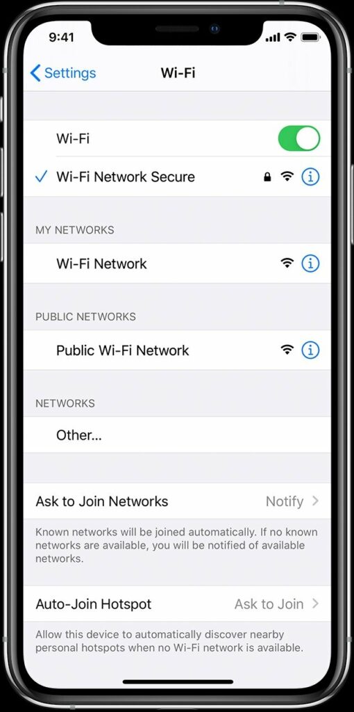 View wi-fi networks