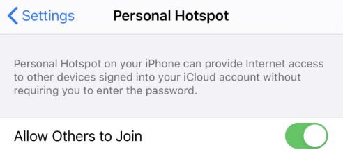 allow others to join iphone