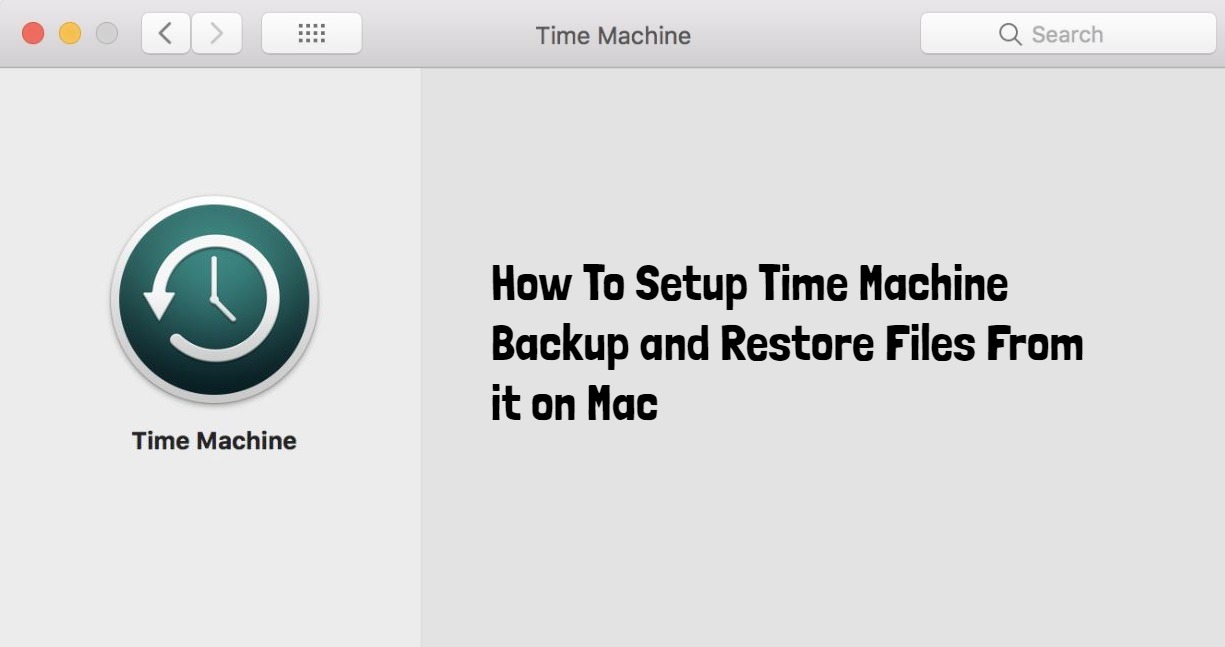 mac install from time machine backup