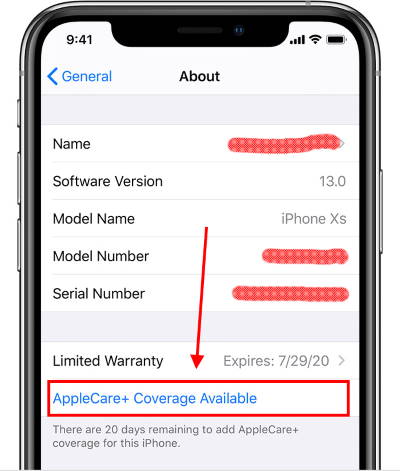 buy apple care on iphone