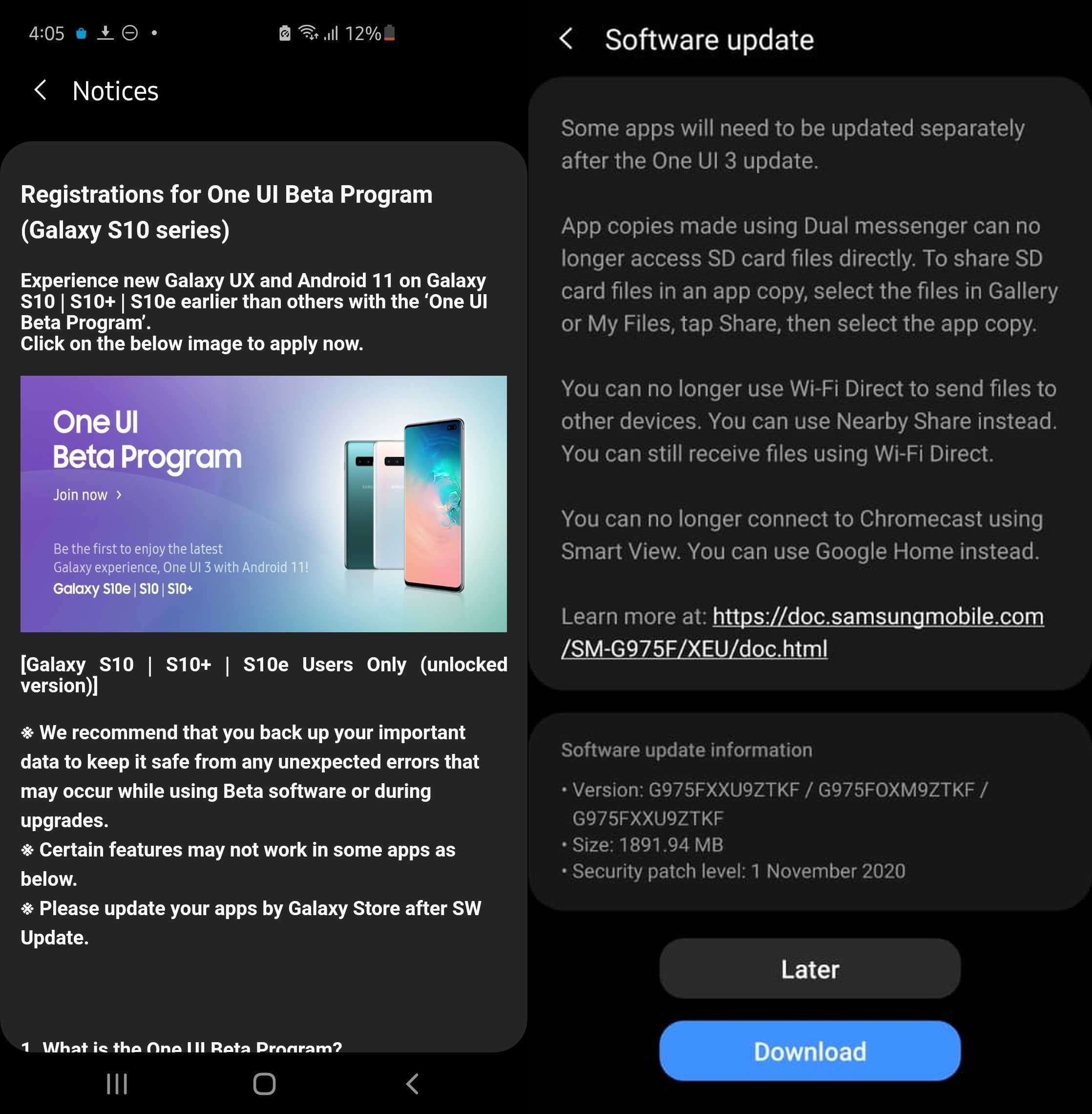 Galaxy-S10-One-UI-3.0-beta-program