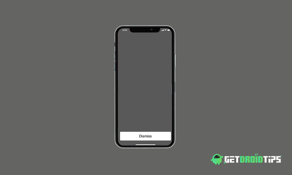 How to Fix Empty Dismiss Flash Message on iPhone which occurs randomly?