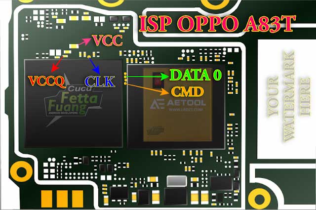 Oppo A83T ISP PinOUT to Hard Reset / FRP Bypass