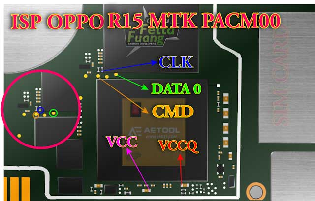 Oppo R15 ISP Pinout Image