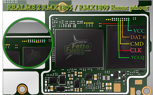 Realme 2 ISP PinOUT to Hard Reset / FRP Bypass [RMX1805