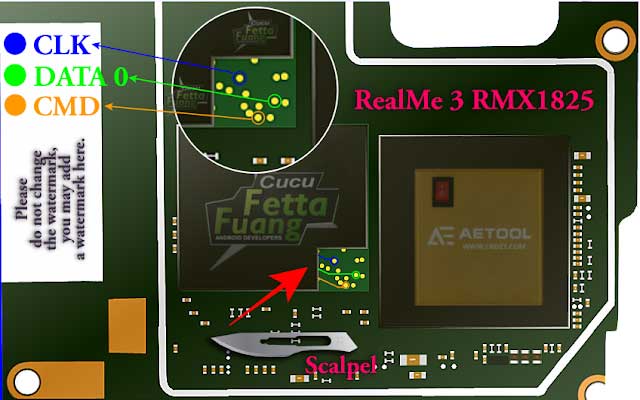 Realme 3 RMX1825 eMMC Pinout