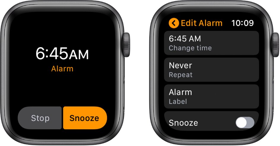 Set an alarm on Apple Watch