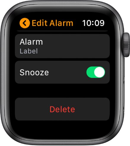 Set an alarm on Apple Watch