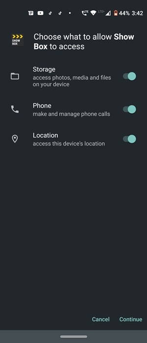 app permissions