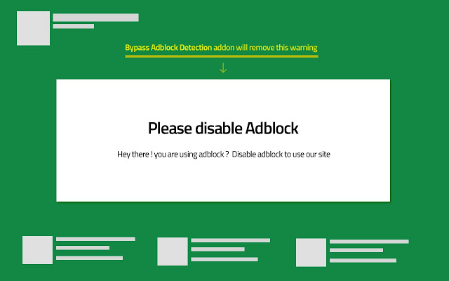 please disable adblock bypass message