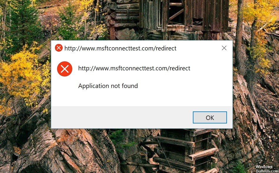 How to fix Msftconnecttest redirect error?