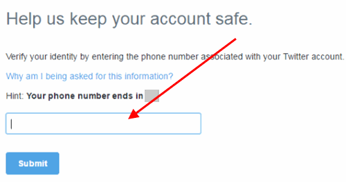 twitter unblock account with phone no.