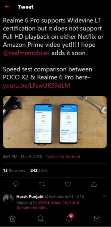 realme 6 pro widevine