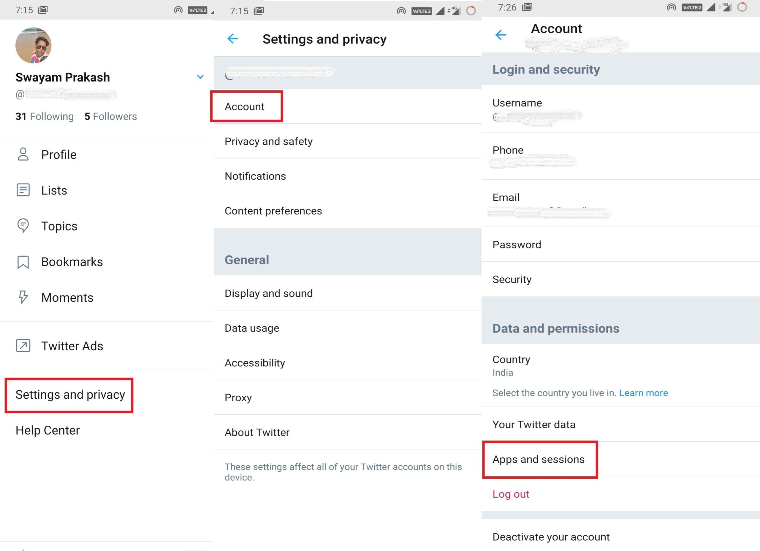 Revoke Access of third party apps on your Twitter Account