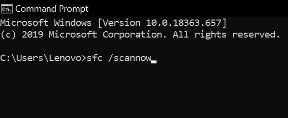 fix scan for corrupt system files