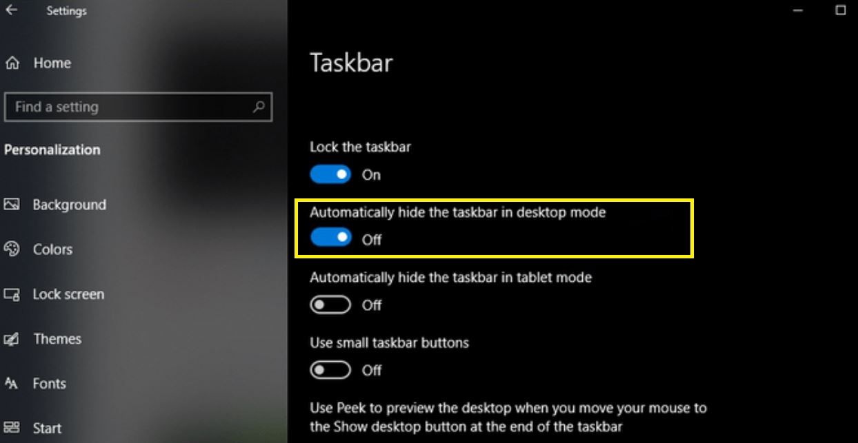 How To Fix Win­dows 10 Taskbar Not Hid­ing In Fullscreen