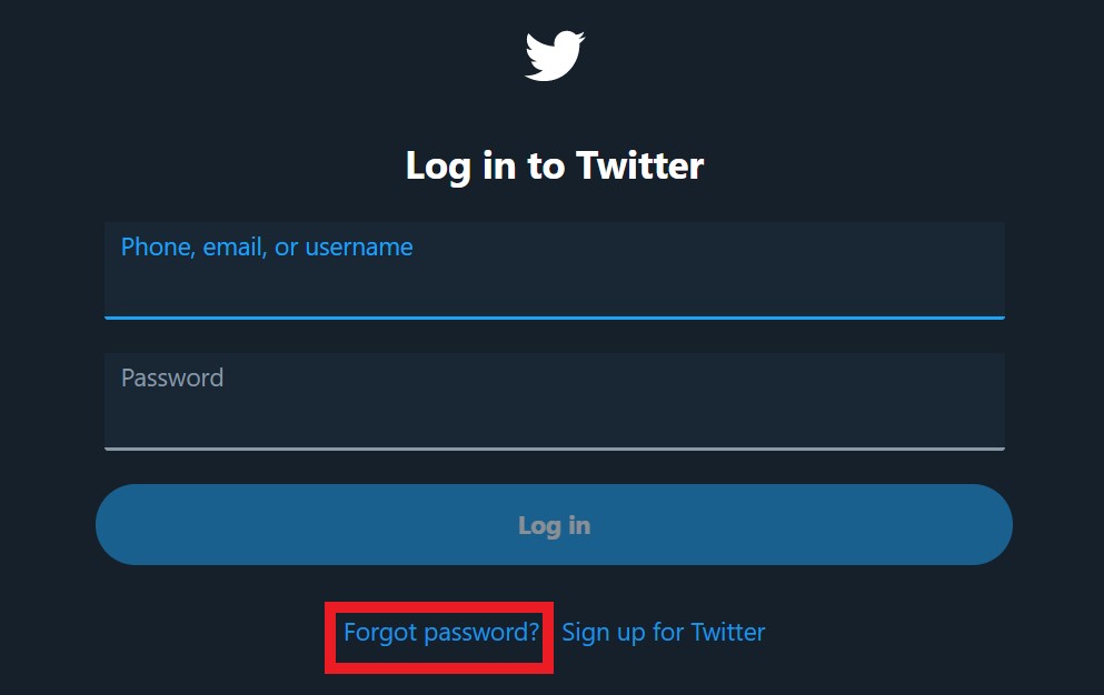 Login into Twitter Account