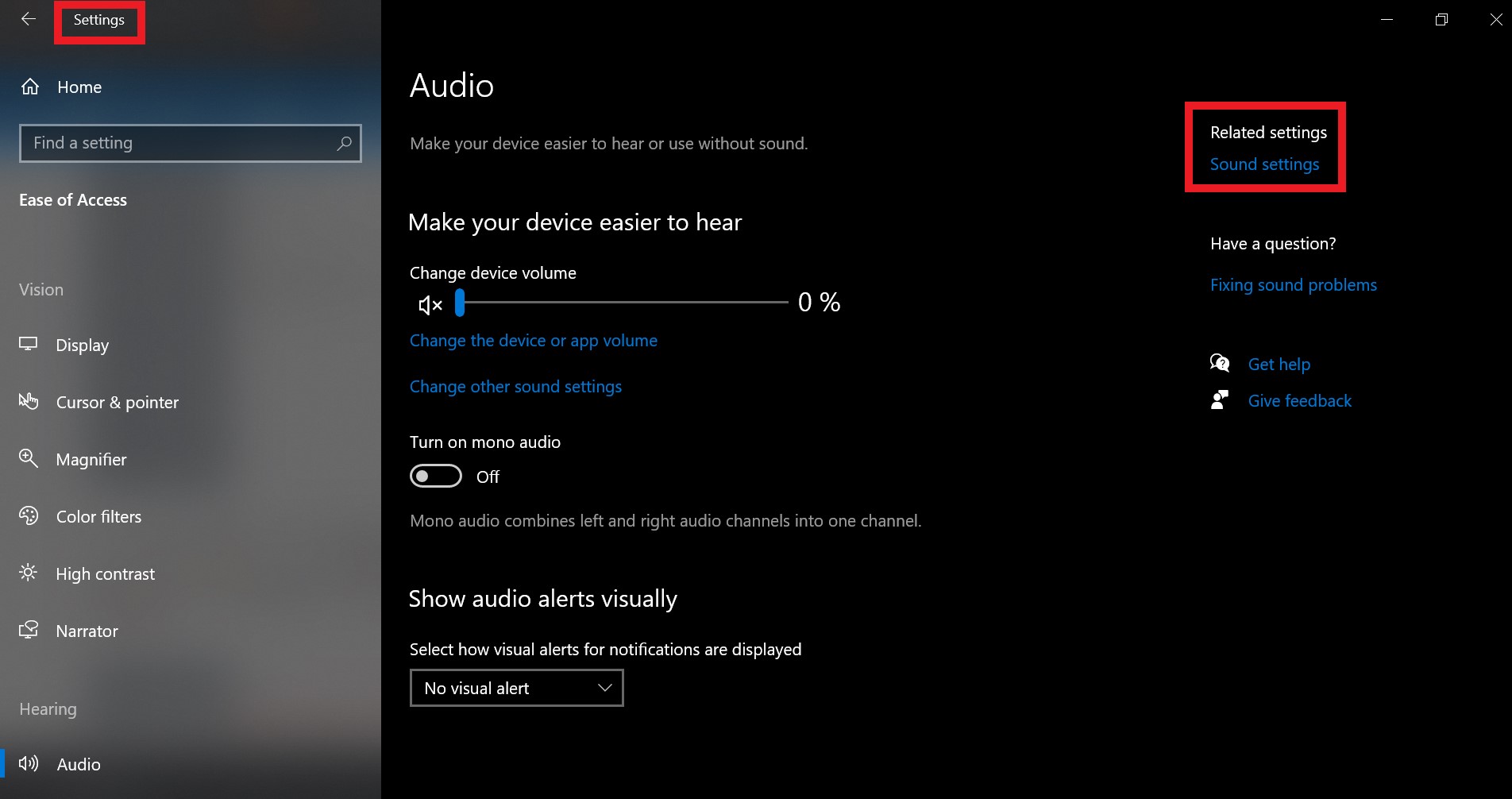 Windows 10 Sound Settings