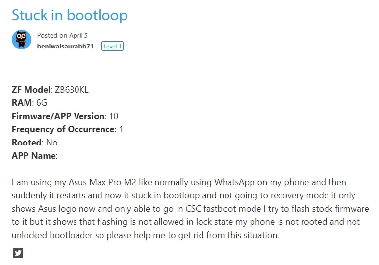 Asus ZenFone Max Pro M2 update