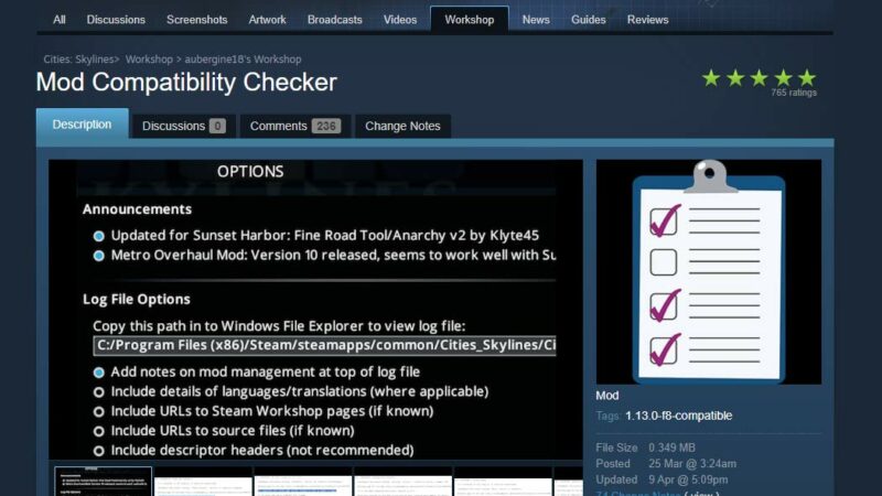 Cities Skylines Mod Compatibility Checker Tool: How to Use it?