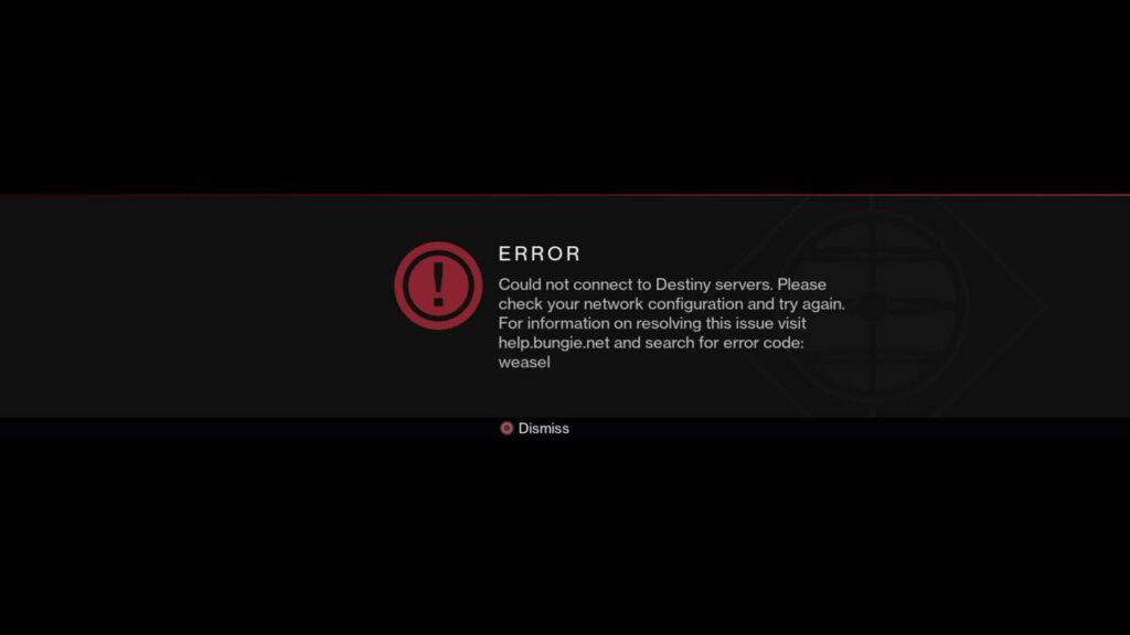 How to fix the Destiny 2 error code Weasel on PC, PS4 and Xbox One