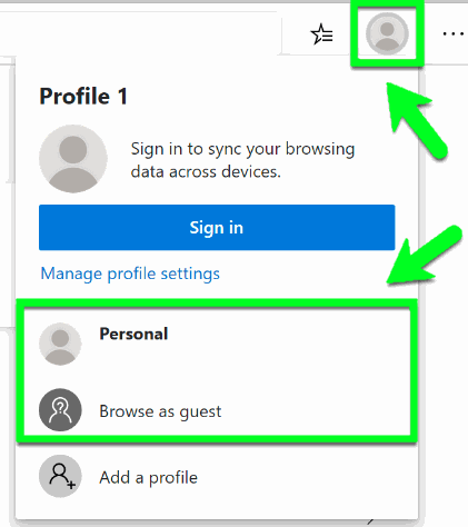 Как использовать несколько профилей пользователей в Microsoft Edge