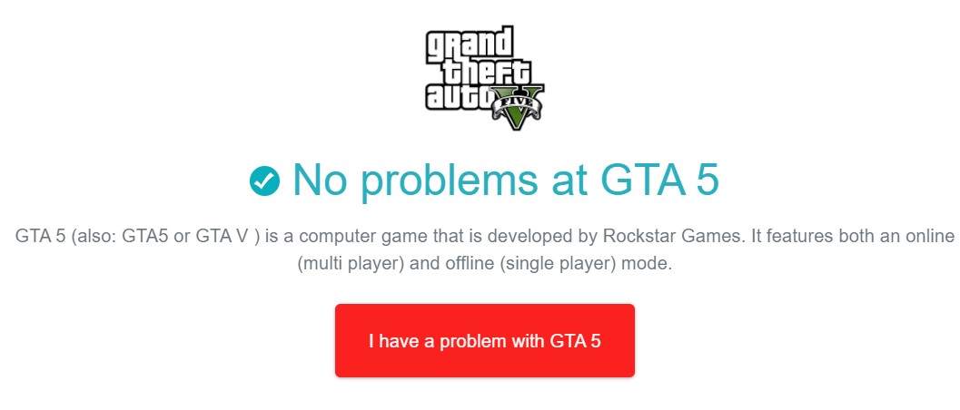 GTA 5 Server Down Issue