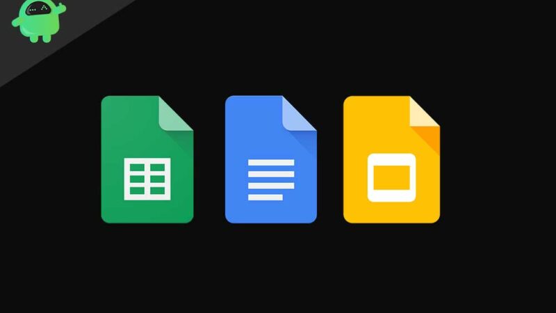 Google Docs, Sheets or Slides