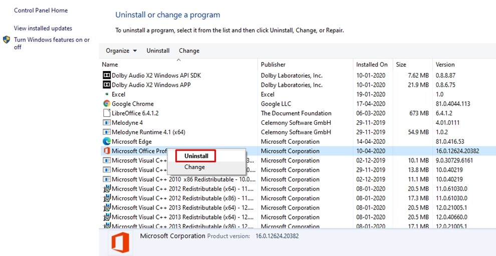 windows office uninstall tool